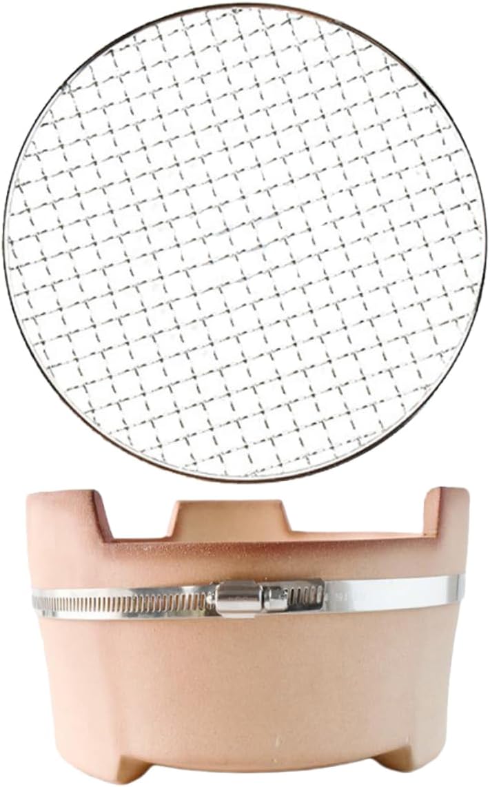 Toyvian 1set Portable Charcoal Barbecue Stove Grill Efficient Air Circulation Design for Indoor and Outdoor Cooking Compact and Easy to Store for Bbq and Heating