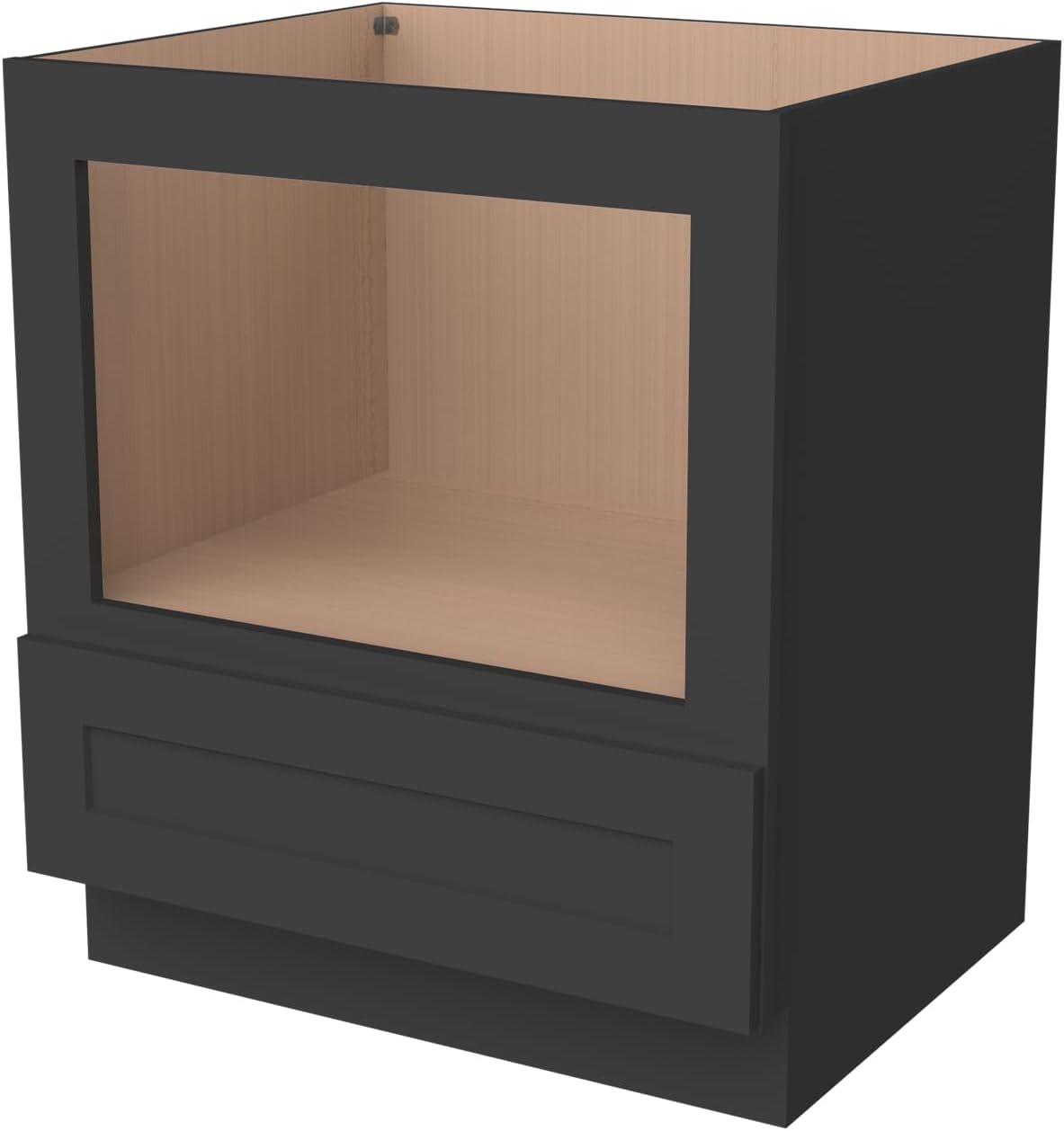 Microwave Base Cabinet – Solid Wood Shaker Style Kitchen Storage Base Unit with Drawer & Soft-Close Doors, RTA Pantry Cupboard for Dining Room, Coffee Bar 30