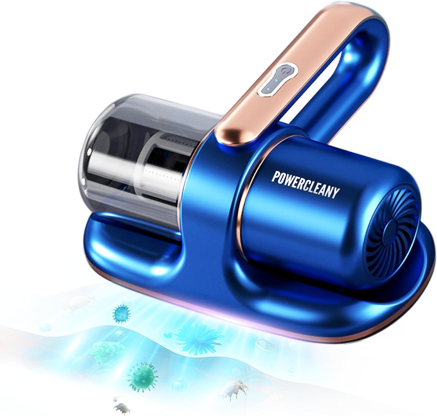 Cordless Mattress Vacuum Cleaner with UV Light, 13KPa Handheld Bed and Sofa Vacuum for Upholstery, HEPA Filter, Ideal for Couches, Cribs, and Furniture, Bed Cleaner, (Blue)