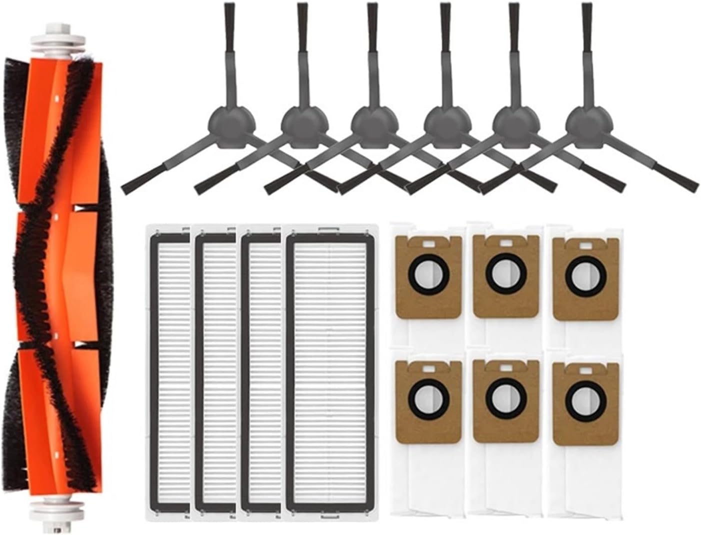 Compatible with Dreame Bot Z10 Pro / L10 Plus Accessories Dust Bag HEPA Filter Main Brush Mop Robot Vacuum Cleaner Replacement Parts(Chocolate)