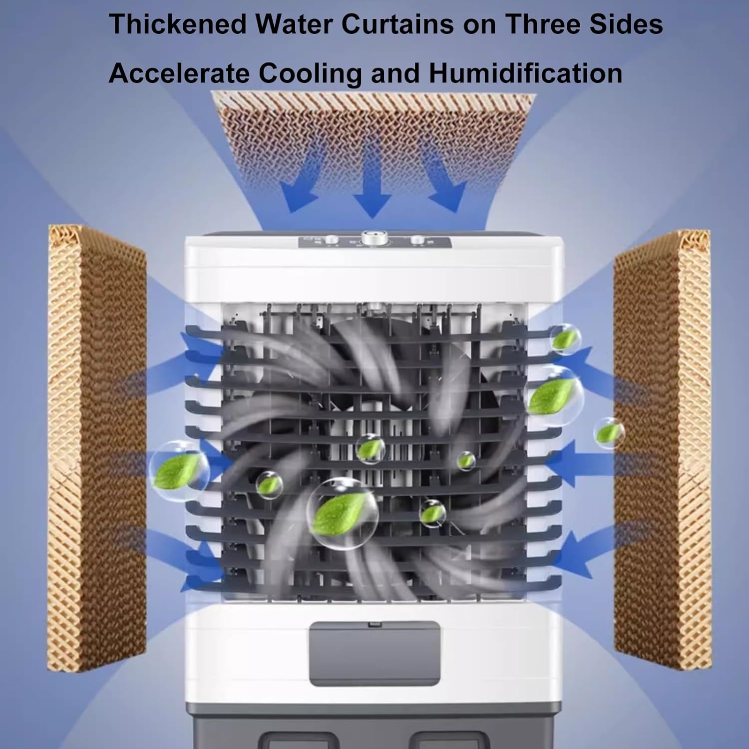 Portable Swamp Coolers, Evaporative Air Cooler, 90° Swing, 62L Large Capacity Water Tank, 3 Wind Speeds, Portable Air Conditioners Air Cooler for Outdoor Indoor Use