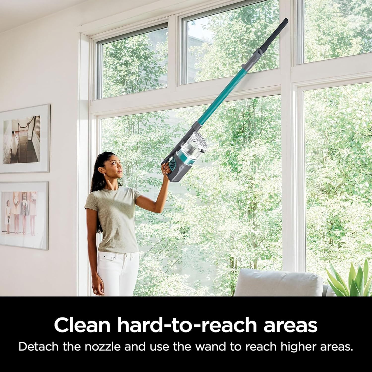 Shark Pet Pro Cordless Lightweight Stick Vacuum Cleaner, Self Cleaning Brushroll, 40 Min Run, Removable Handheld, XL Dust Cup, Relax Green (Renewed)