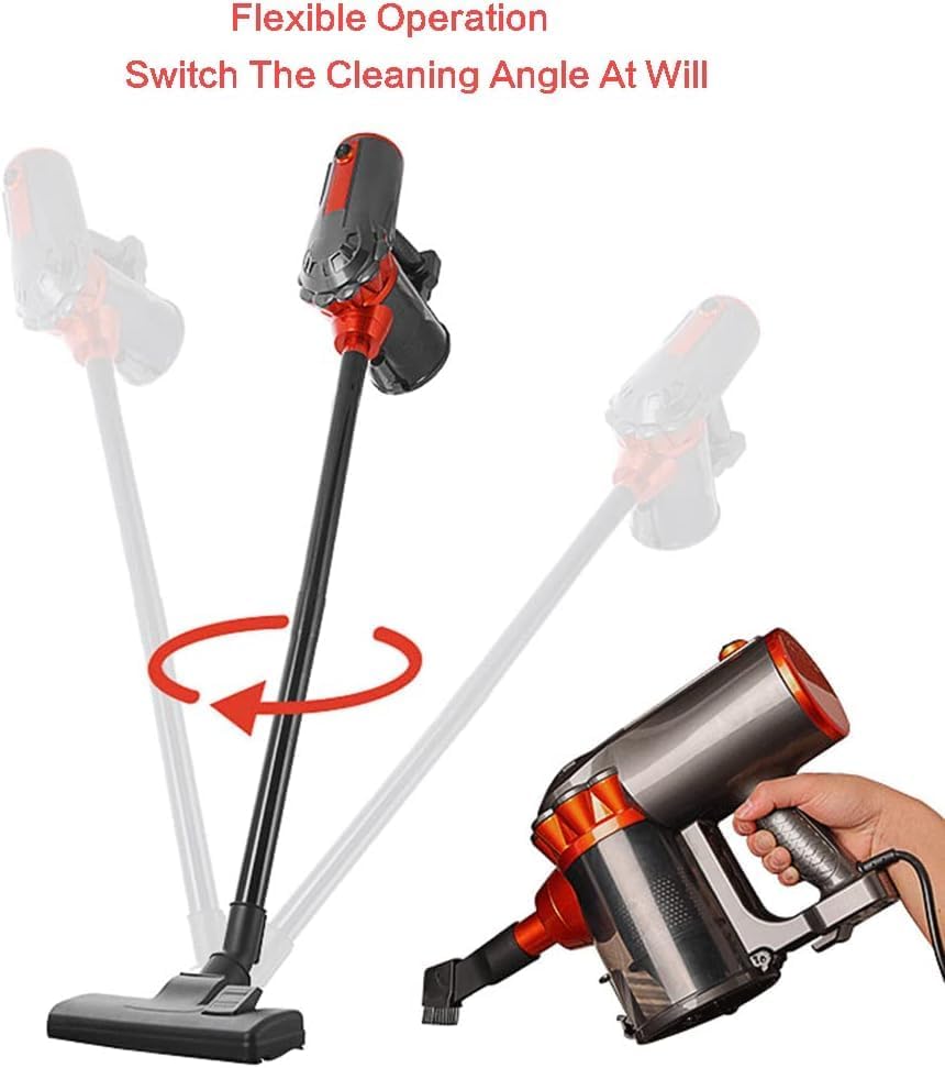 Handheld Vacuum Clean,Upright Vacuum Cleaner Quiet Stick Vacuum Cleaner Corded Light Weight, 18000 Pa Powerful Suction Upright with HEPA Filter, 600W Household Cleaners for Pet Hair Hardwood, Carpet,