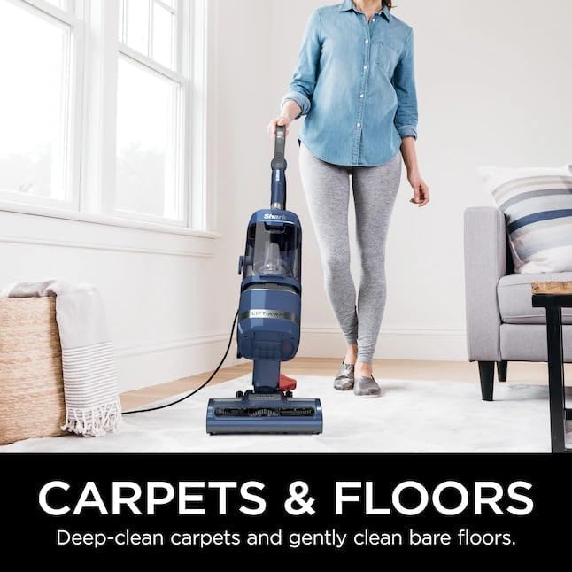 Shark LA301 Navigator ADV Lift-Away Upright Corded Vacuum with Crevice Tool & Upholstery Brush Tool, Blue (Renewed)