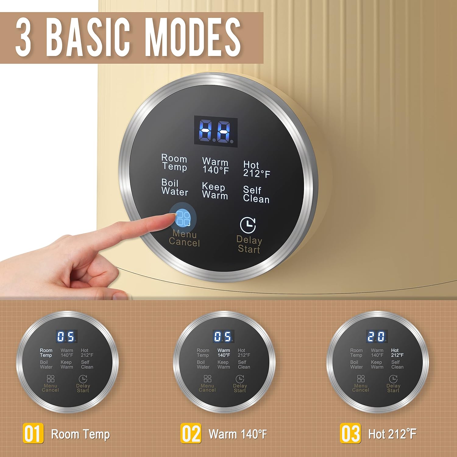 Automatic Nut Milk Maker, 20 oz Homemade Almond, Oat, Soy, Plant-Based and Dairy Free Beverages, Almond Maker with Delay Start/Keep Warm/Boil Water, Soy Bag,Yellow