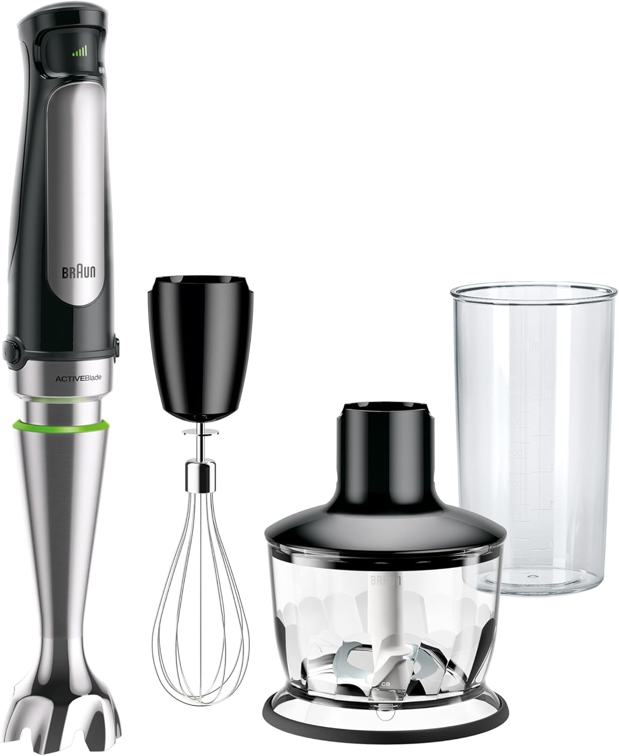 Braun MultiQuick 7 3-in-1 Immersion Blender with Food Processor – Powerful Handheld Electric Stick Blender - Emulsifier for Chopping, Beating & Whisking - Ideal for Soup, Puree, Smoothies & More