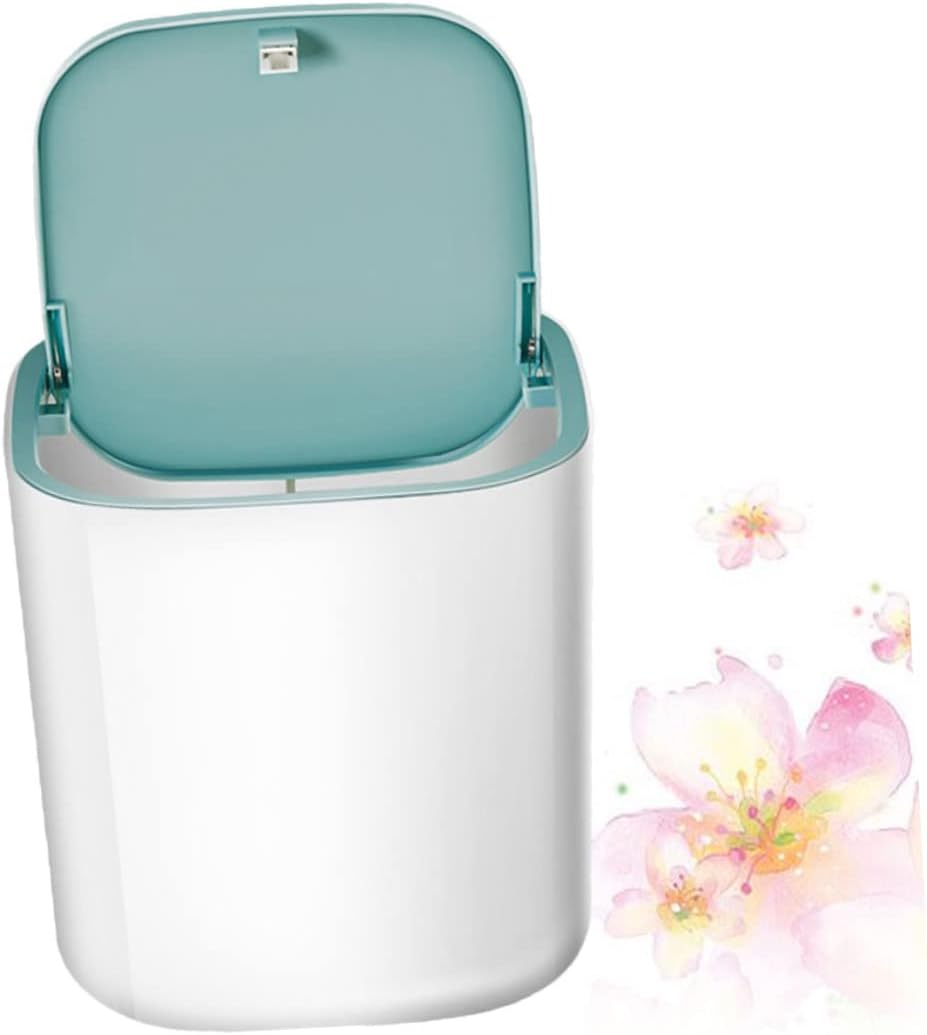 Portable Mini Washing Machine with Strong Turbine Compact Household Washer for Travel and Home Use for Clothes Socks and Underwear Blue with Barrel