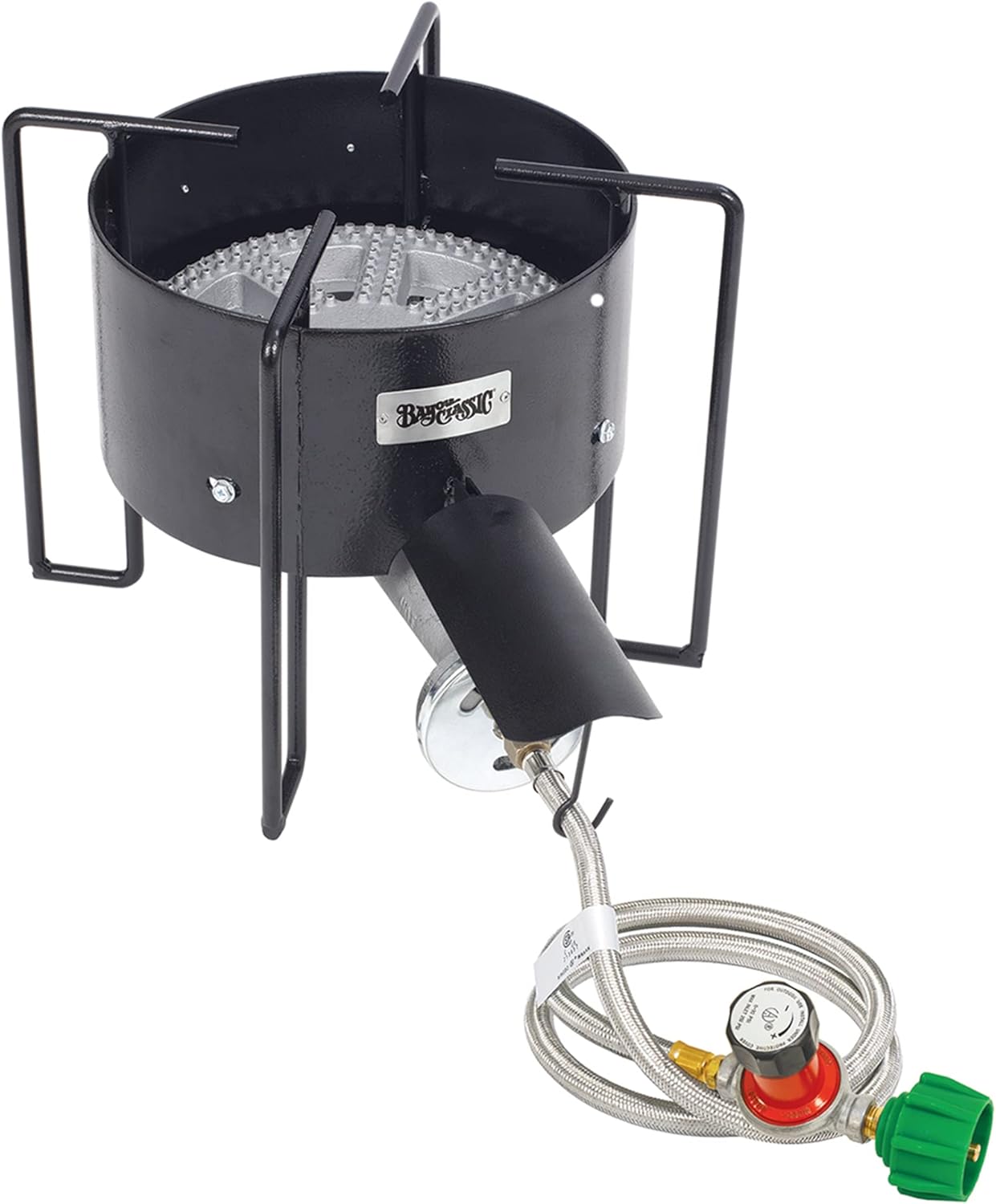 Bayou Classic Outdoor Cooker - Propane Burner for Crawfish, Crab Boil, Jambalaya Pot - 100 Qt - Metal