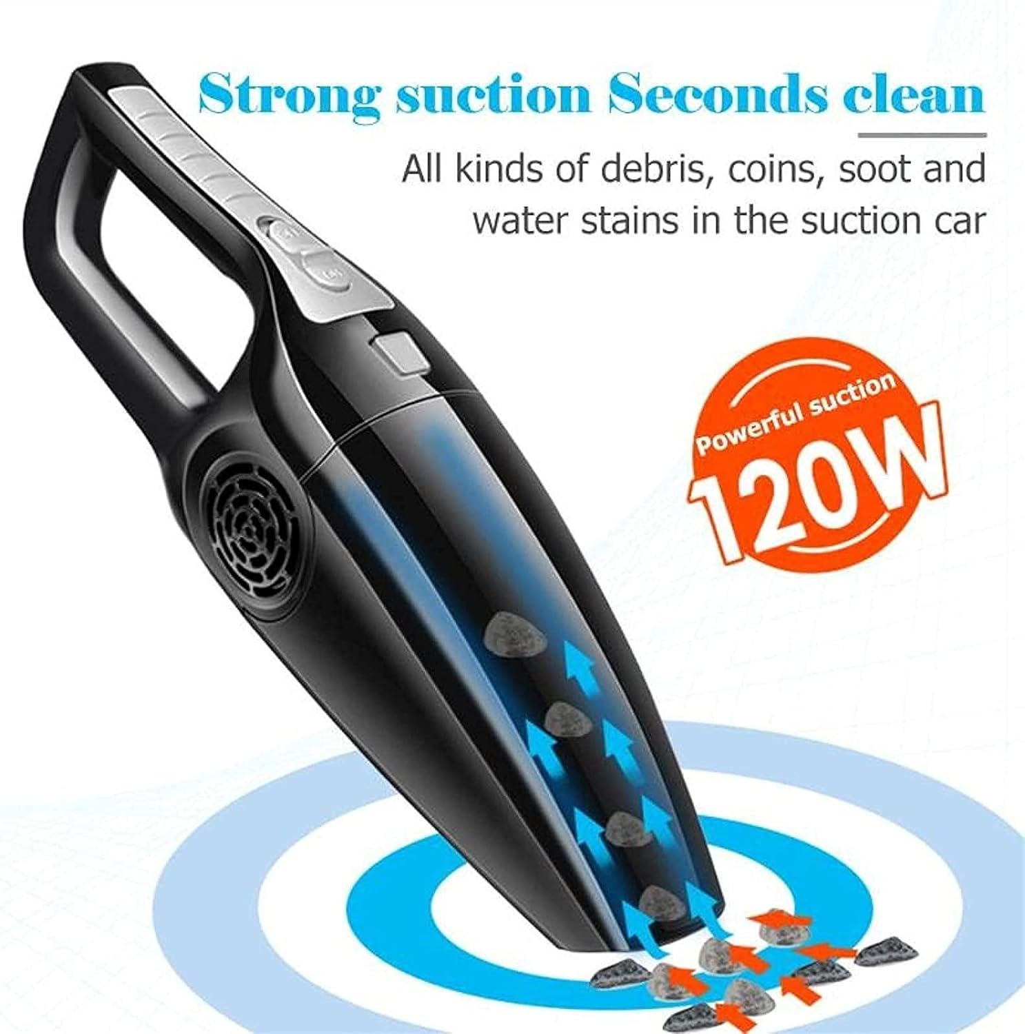 Handheld Vacuum Cleaner, Portable Hand Held Vacuum with Strong Suction Mini Car Vacuum Cleaner for Pet Hair, Home and Car