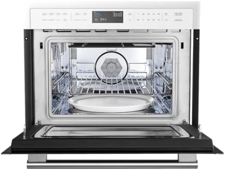 FORNO Oliena Espresso White 24″ 1750 Watt Compact Oven & 1000 Watt Microwave, 1.6 cu. ft.