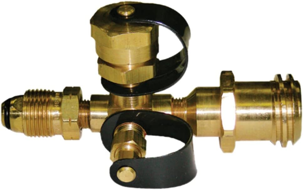 AP Products Marshall Excelsior ME425P Excess Flow Camping Propane Tee Adapter