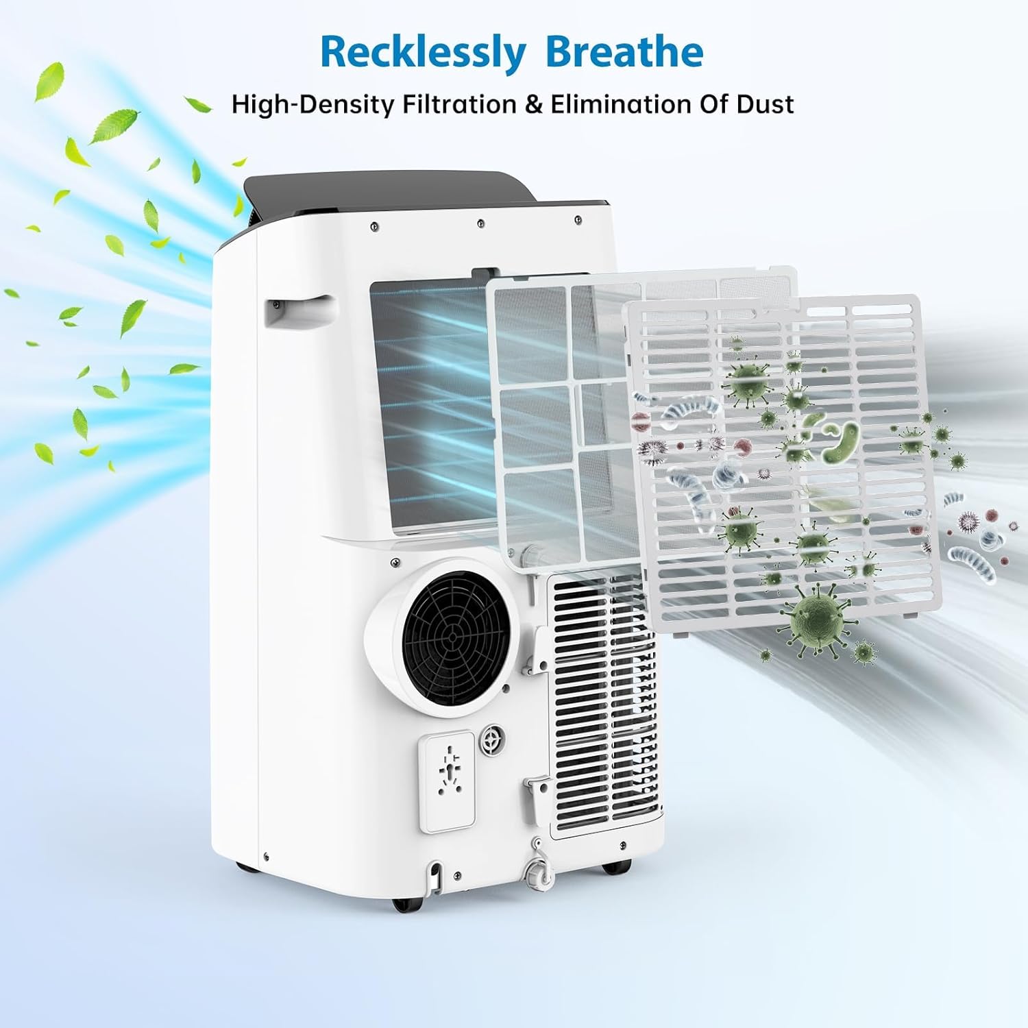 14000 BTU Portable Air Conditioners with Remote Control, 3 in-1 Portable AC Unit up to 700 sq.ft, Auto Swing, 3 Speed, Sleep Mode, 24H Timer for Bedroom, Office, Apartments