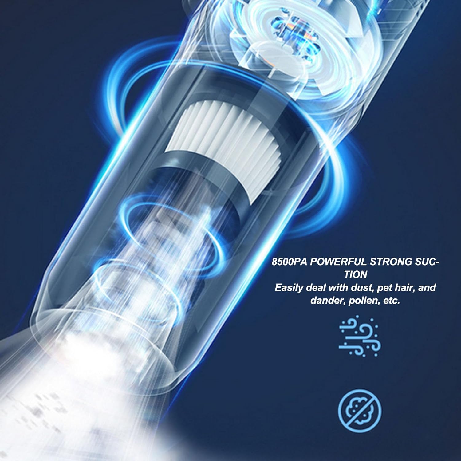 Mattress Vacuum Cleaner 8500pa, Cordless Vacuum Cleaner Bed Vacuum Cleaner Handheld Mattress Cleaner High Suction Remover for Pillows, Sheets, Mattresses