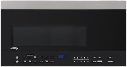KoolMore 30-inch 1.6 cu. ft. Over the Range Microwave Oven with Sensor Cooking, 1,000 Watts and 300 CFM in Stainless-Steel and Black, UL Listed