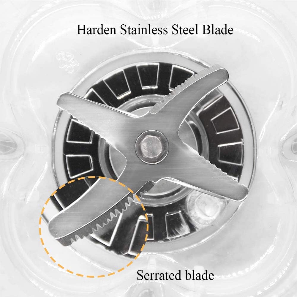 Huanyu Countertop Blender 68 oz 2200W with Speed Control Timer for Fruit Smoothie Ice Soy Milk Hot Soups Frozen Desserts Crush Mix Home Commercial G1100 2L (220V, Black)