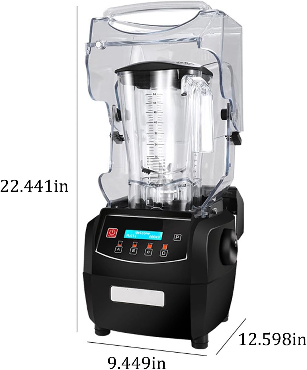 1500 W Classic Blenders for Kitchen,Professional High Speed Countertop Blender,Multi Functional,One Click Cleaning,for Milk Tea Shops Dessert Shops