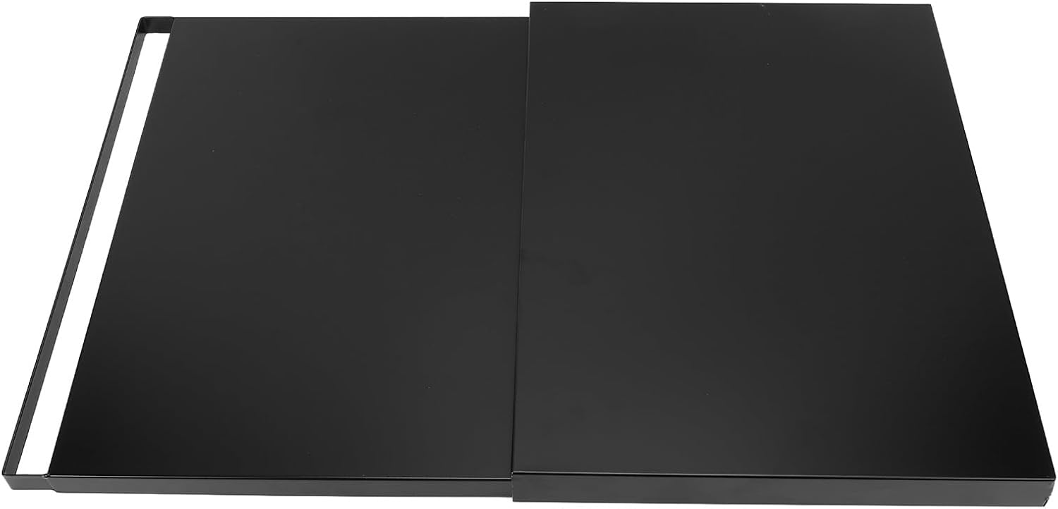 Denash Kitchen Countertop Pull Out Organizer, Carbon Steel Microwave Oven Sliding Tray, Drawer Push Pull Shelf Load Bearing 55.1lbs for Kitchen (Black)