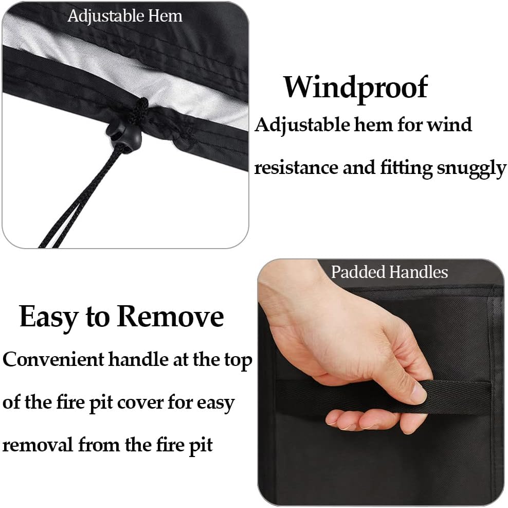 6-Foot Large Chiminea Outdoor Fireplace Cover Waterproof Heavy Duty Tall Round Steel Wood Burning Chimnea Cover