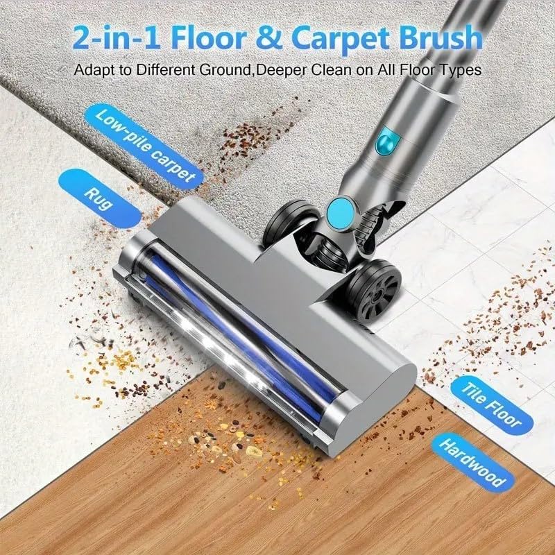 KIKETECH Cord Vacuum Cleaner Electric Brush, Blue