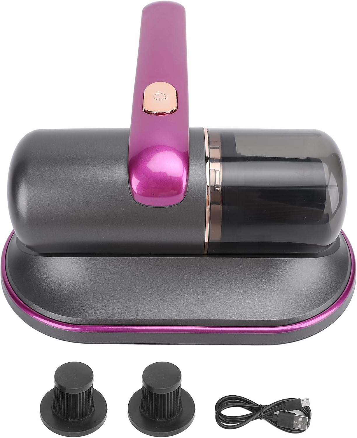 Cordless Vacuum Cleaner 10KPa Suction Low Noise Handheld Bed Vacuum Cleaner with 2Pcs Washable Filters for Mattress Pillows Sofa Carpet