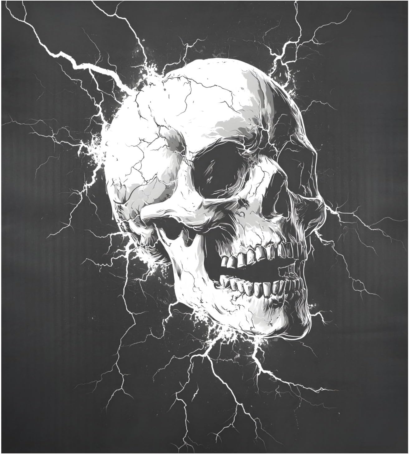 Dishwasher Magnet Cover Large Magnetic Stickers Lightning White Skull Front Dishwasher Cover Reusable Decal for Home Kitchen Anti-Scratch Refrigerator Decorative Lid Washing Machine Laundry 23