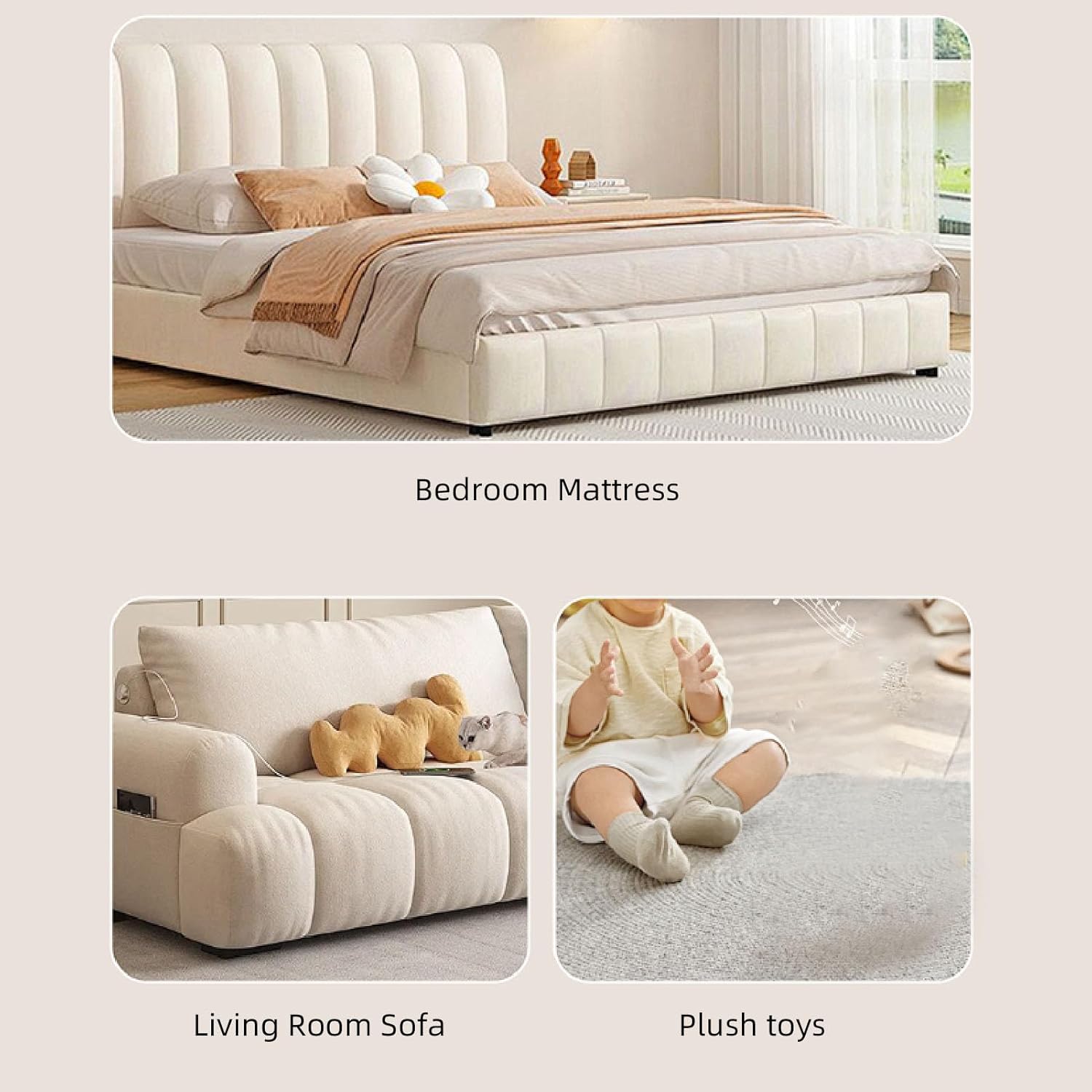 GOWENIC Bed Vacuum Cleaner, 10Kpa Handheld Mattress Vacuum Cleaner with 253.7nm Light and 400ml Dustbin, Widened Suction Port, Fit for Clean Up Bed, Pillows, Cloth Sofas, Carpets