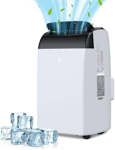 IDEALHOUSE Portable Air Conditioner with Remote Control, 14000BTU Air Cooler, 3-In-1 Standing Cooling AC Unit wth Fan,Quite Air Conditioners with 24H Timer