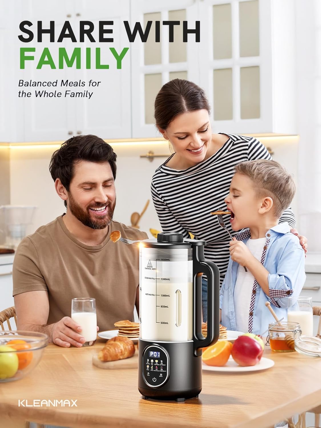 Upgraded 55oz Nut Milk Maker Machine & Blender, 10-in-1 Homemade Soy Milk Maker with 20 Blades, Plant-Based Almond Oat Milk Maker with Auto Clean, Delay Start, Boil Water, Keep Warm, 5-6 Cups, Black