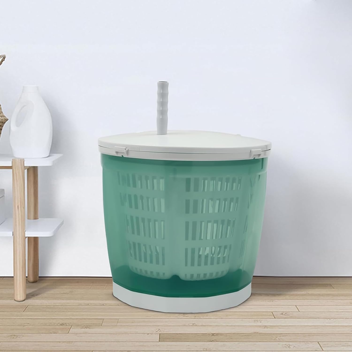 Portable Washing Machine, Hand Crank Washing Machine, 2 in 1 Manual Non-Electric Washing Machine with Folding handle, Compact Washer Spin Dryer, for Camping, Apartments, RV