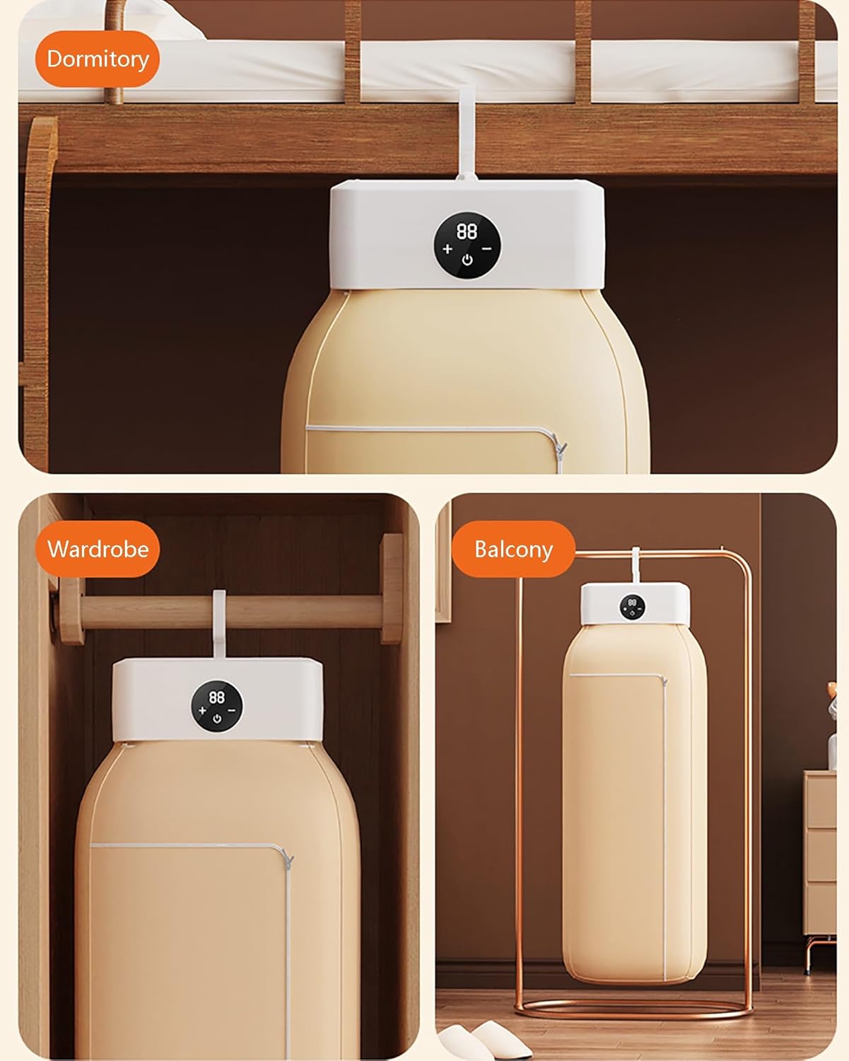 Foldable Clothes Dryer, Quick-Dry, Clothes Dryer Electric for Clothes with Large Capacity, Portable Dryer Machine for Laundry Travel Camping Apartment