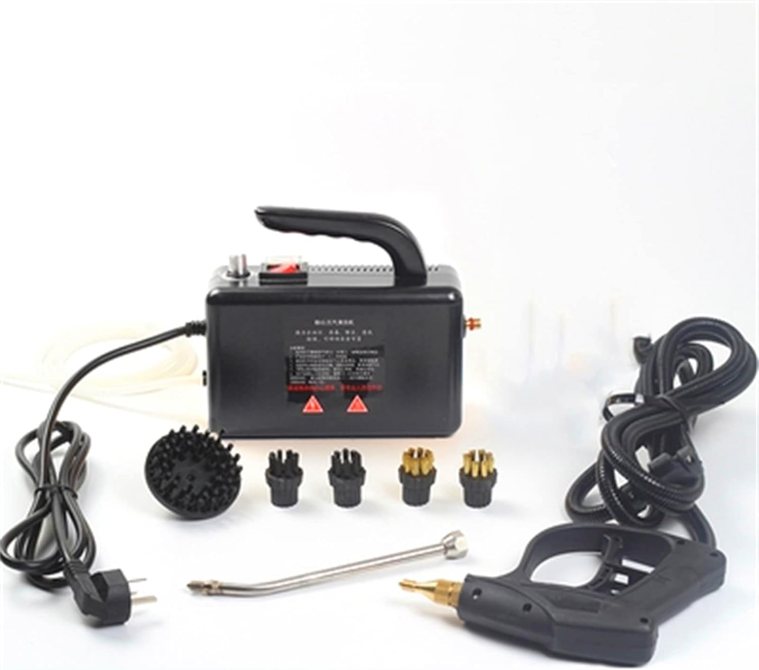 2600W High Pressure Handheld Steam Cleaner Cleaning Car Steamer for Auto Detailing Portable Electric Steam Machine Home Use Kitchen Floors,Black