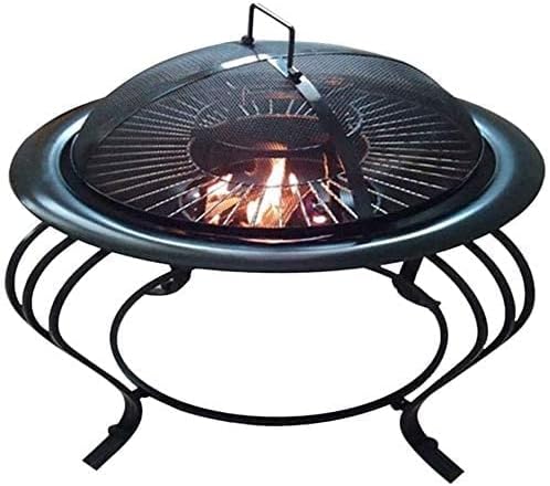BBQ Grill Outdoor Fire Pits Outdoor Wood Burning Outdoor Fire Pit, Camping Brazier Bonfire Stove Courtyard Barbecue Grill Elegant Garden & Patio Heater, Fire Pit, Barbecue with Cover BB