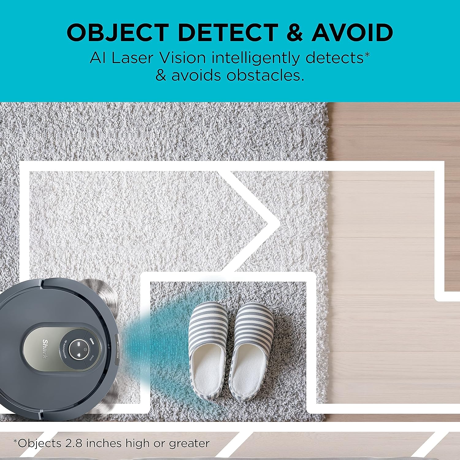 Shark AV2001 AI Robot Vacuum with Self-Cleaning Brushroll, Compatible with Alexa (Renewed)