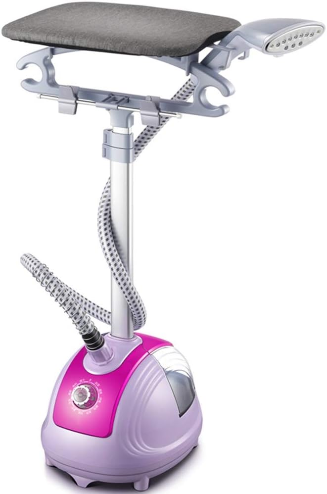 Steam Iron Flat Hanging Hot 11-Speed Adjustment Ten Hole Steam Hot Head Handheld Steamer with Ironing Board and 1.8L Visible Water Tank (Color : D) (B)