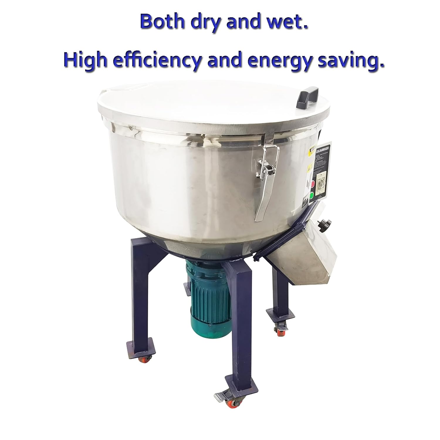 INTSUPERMAI Dry Power Mixer Plastic Granules Mixing Machine Vertical Blender PP/PVC Pellets Mixer 110LB Tank Capacity,1500W