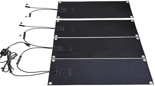 5 Pcs Graphene Heated Snow Melting Mats - Electric Ice Melt Mats for Outdoor Winter Safety, Garden, Front Door, Stairs & Porch, Includes Power Cord for Easy Setup