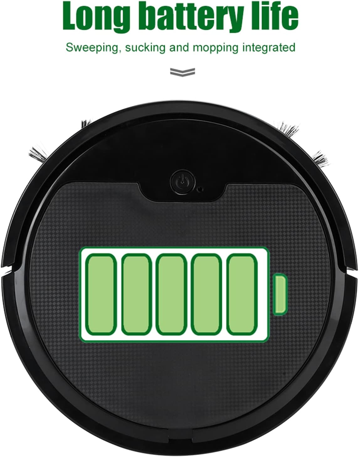 1600Pa 3000mAh 3in1 USB Charging Smart Vacuum Cleaner Sweeper Efficient for Home Use (Black)