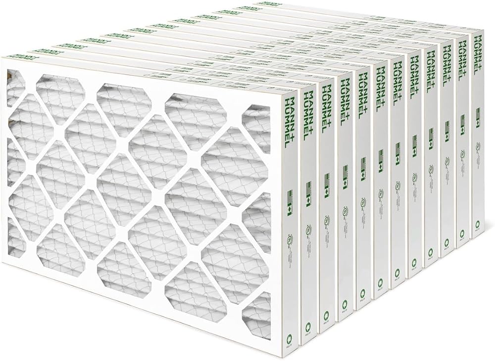 Mann+Hummel 16x24x2 MERV 11 Pleated HVAC AC Furnace Air Filters. Case of 12. (Exact Size: 15.38 x 23.38 x 1.75 Inches)