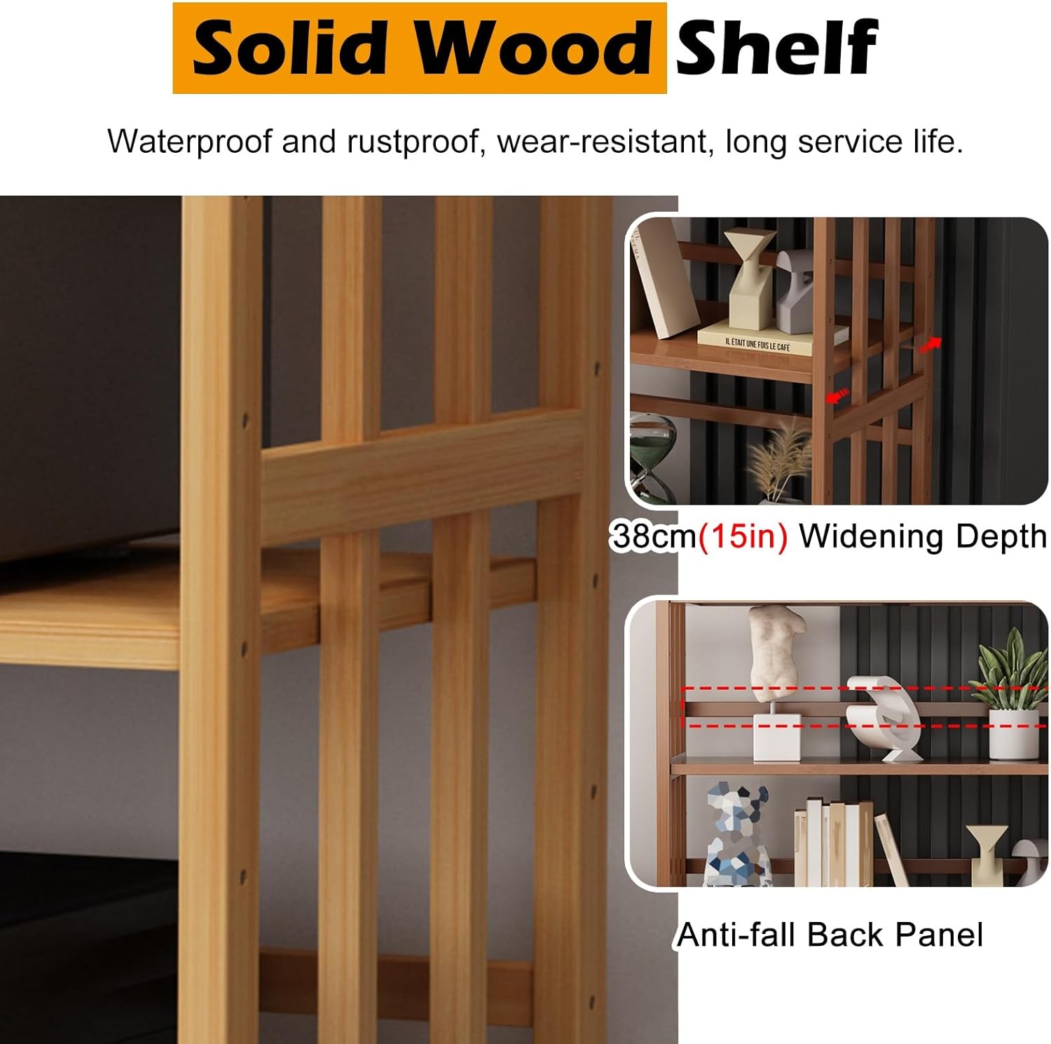 3 Layer Mobile Vacuum Cleaner Storage Stand Rack Holder, 48 Inch Tall Home Living Room Robot Vacuum Display Shelf, Wood Cabinet Side Table(Natural,W 70cm/27.5in)