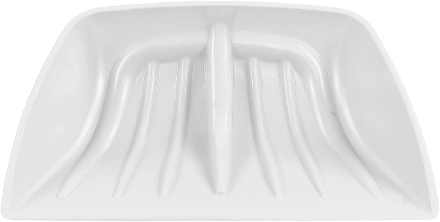 Heavy Duty Plastic Shovel Large Capacity PP Material Snow Shovel Garden Tool Construction Clean Shovel for Gravel Soil Leaves Snow Removal Driveway Debris (White)