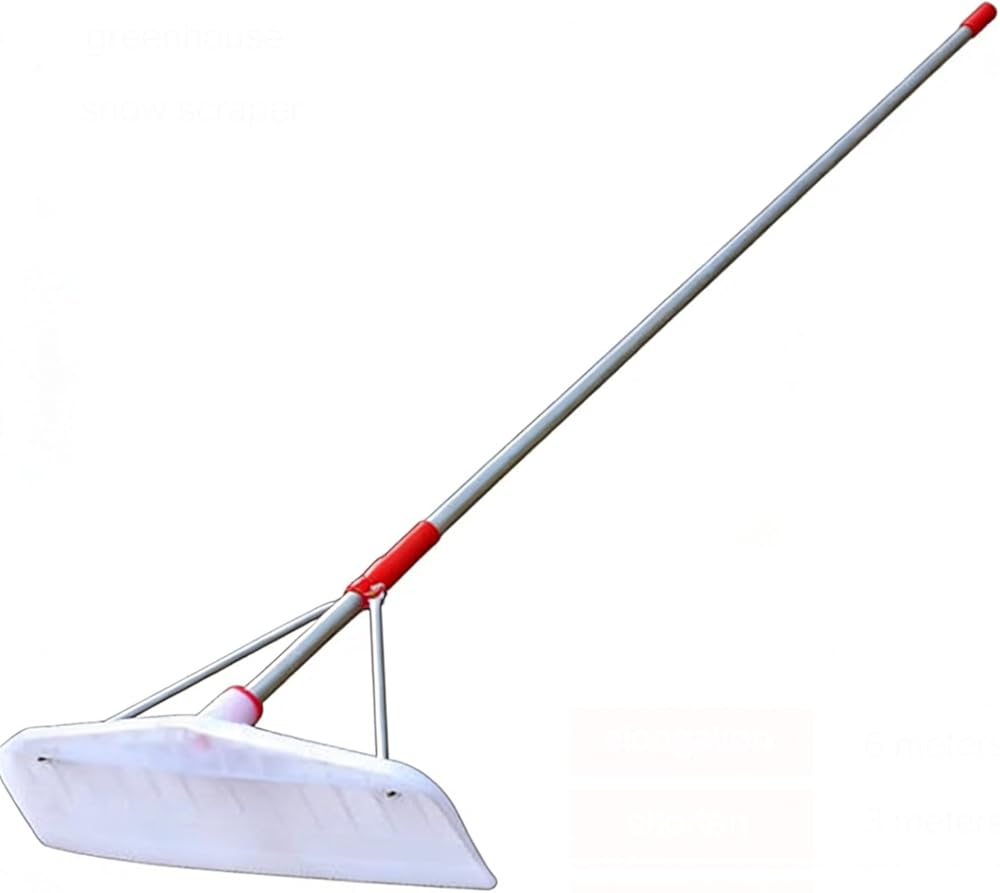 Roof Snow Rake 20.5 ft Adjustable Roof Snow Remover, Extendable Aluminum Roof Rake with 26 Inch Wide Blade, Flexible Connector, Ice Dam Prevention Tool
