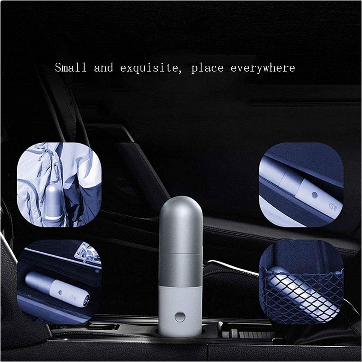 Handheld Vacuum, Handheld Vacuum Cordless Powerful Suction Lightweight Mini Vacuum Wet Dry Quick Charge Car Vacuum Cleaner for Pet Hair, Home Office and Car Cleaning