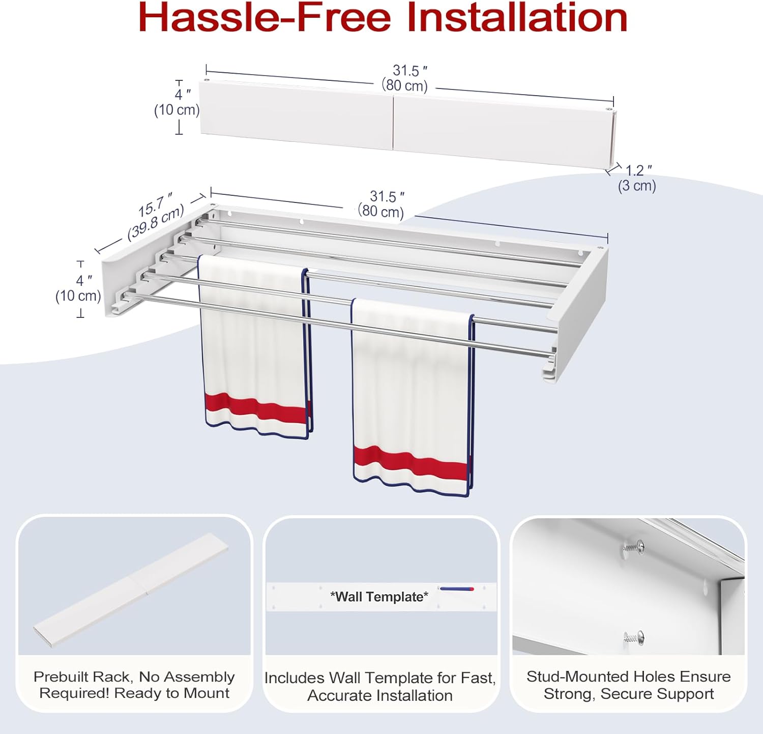 Wall Mounted Drying Rack 31.5