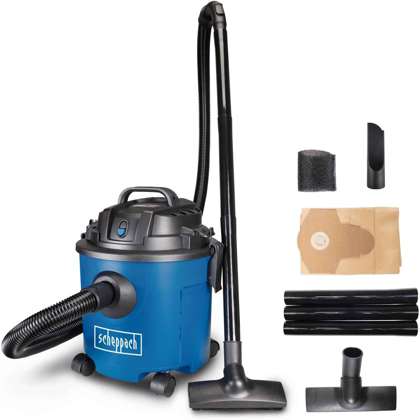 Scheppach NTS16 NTS16 Floor Cleaner, Multifunctional Vacuum Cleaner, 16 Litre Reservoir, 17000 Pa Suction Power, 1200 W