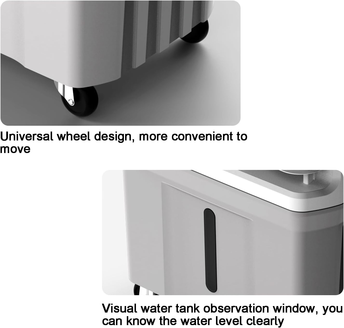 Portable Air Conditioners, Swamp Cooler, Automatically Swing the Blades 120° Left and Right, with Large Capacity Water Tank, 3 Wind Speeds, for Office, Camping(90 * 40 * 30cm/35 * 16 * 12in)