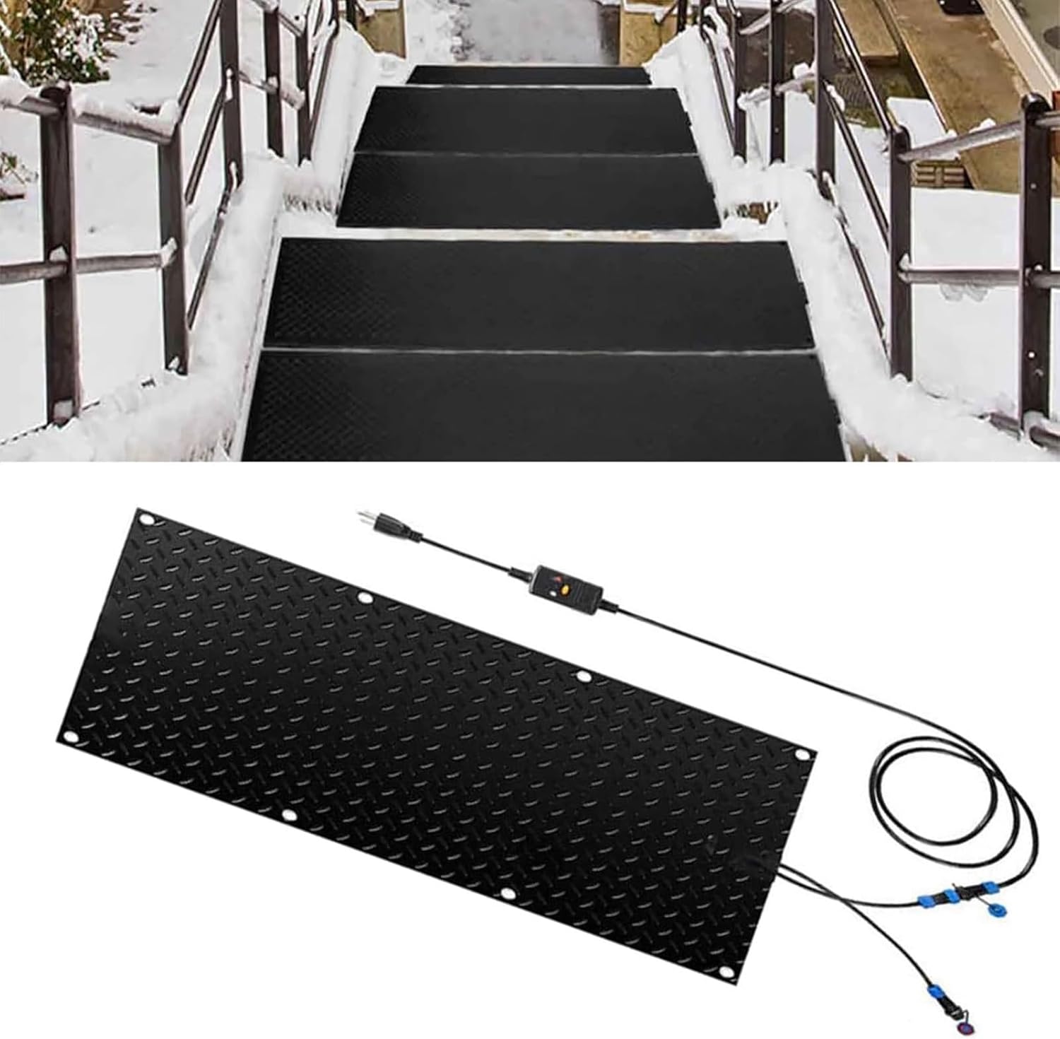 Heated Snow Melting mat, Heated Snow Melting Entrance mat, Electric Snow Melting Mats, for Winter Outdoor Stairs, Steps, Doorways, Walkways, Driveway,1 Pcs-40x120cm/15.7x47in