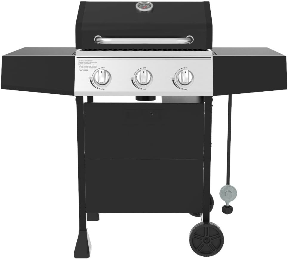 ESUKAR Burner Propane Gas Grill in Black