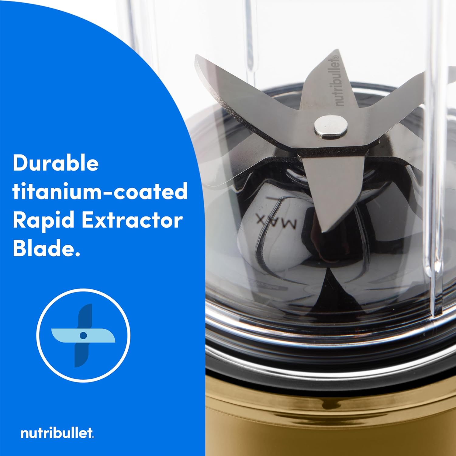 nutribullet Ultra Personal Blender NB50500BR, 32 oz, Brass (Renewed)