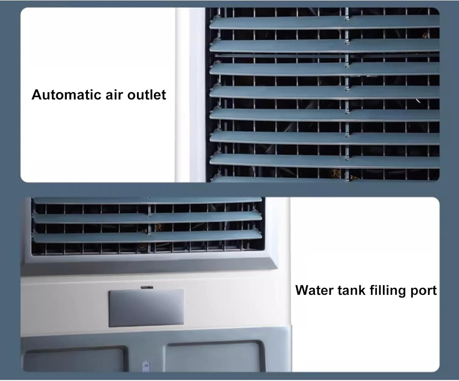 Swamp Cooler Air Conditioner, Industry Portable Evaporative Air Cooler, 120°Oscillation Air Cooler, 3 Wind Speeds, 120L Large Water Tank for Outdoor Indoor Use