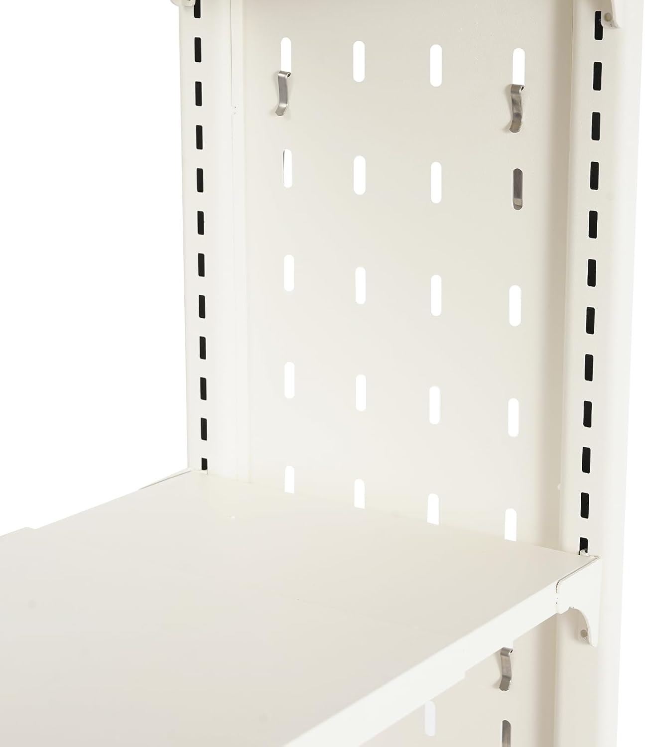 3 Tier Over The Washer and Dryer Storage Shelf, Height Adjustable Heavy Duty Laundry Room Organizer, Bathroom Storage Rack with Hook & Hanging Rod, Space Saving Standing Shelf (White)